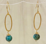 Earrings (African turquoise)