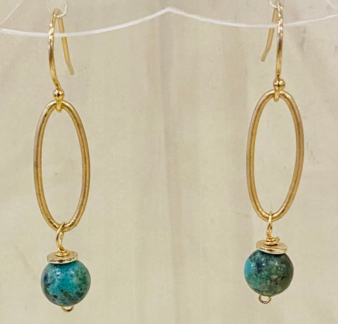Earrings (African turquoise)
