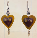 Earrings (metal/acrylic hearts)