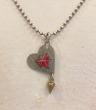 Necklace (silver/crystal heart)