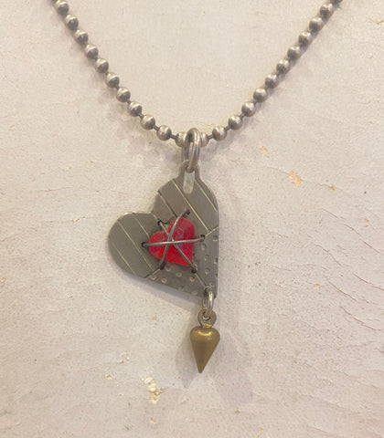 Necklace (silver/crystal heart)