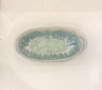Oval Tray - glass geode center