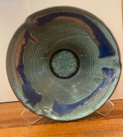 Bowl - large, glass geode center