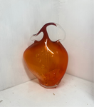 Blown glass vase - orange
