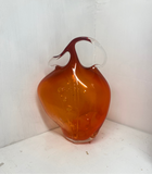 Blown glass vase - orange