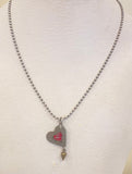 Necklace (silver/crystal heart)