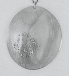 Necklace (etched silver disc)