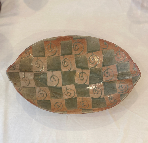 Oval Footed Tray