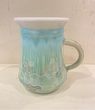 Crystalline Glaze Mug - white/green