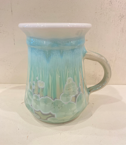 Crystalline Glaze Mug - white/green