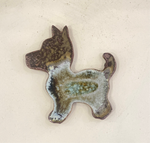 Dog Coaster - glass geode center