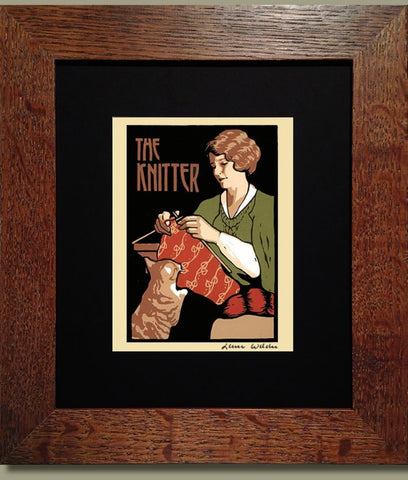Giclee Framed- The Knitter
