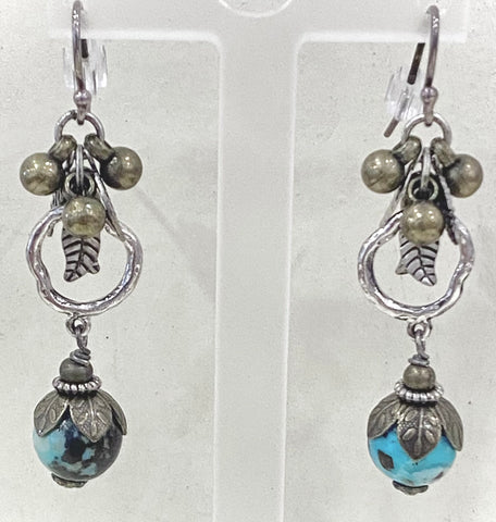 Earrings (African Turquoise)