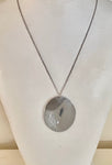 Necklace (etched silver disc)
