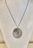 Necklace (etched silver disc)