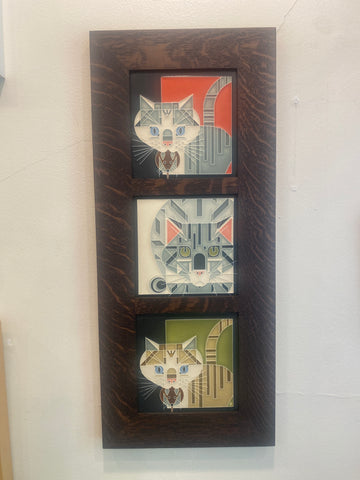 Tile - Cat Trio Framed
