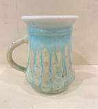 Crystalline Glaze Mug - white/green