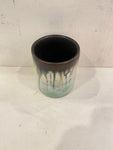 Crystalline Glaze Whiskey Cup - green/brown