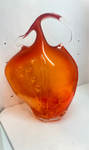 Blown glass vase - orange