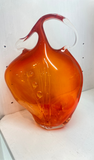 Blown glass vase - orange