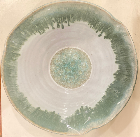 Nesting Bowl - glass geode center, large