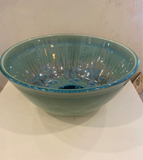 Crystalline Glaze Bowl - large blue/green