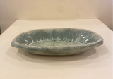 Oval Tray - glass geode center