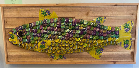 Bottle Cap Mardi Gras Fish