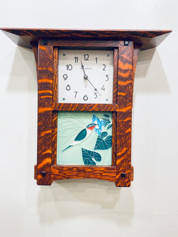 Clock (Wall Mount-Arts & Crafts Style)