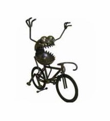 Metal Sculpture (Bicyclist)