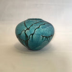 Raku Blue Crackle (Small Globe)